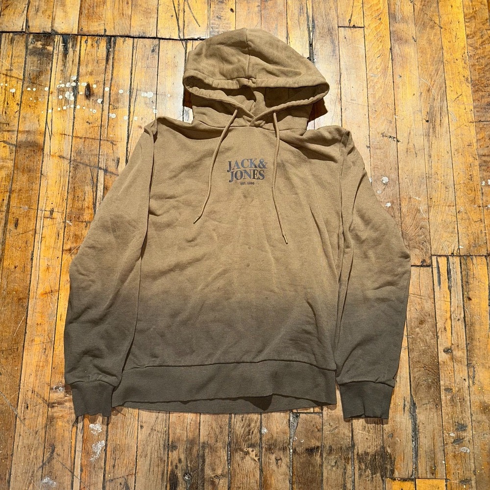 Jack & Jones Hoodie Boys‎ S Brown Fleece Lined Long Sleeve Drawstring Activewear